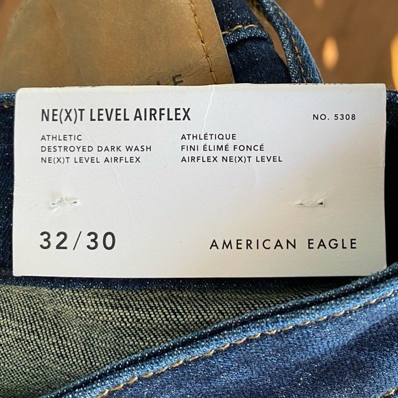 Distressed Dark Wash Airflex + Athletic Fit Jean - Picture 4 of 4